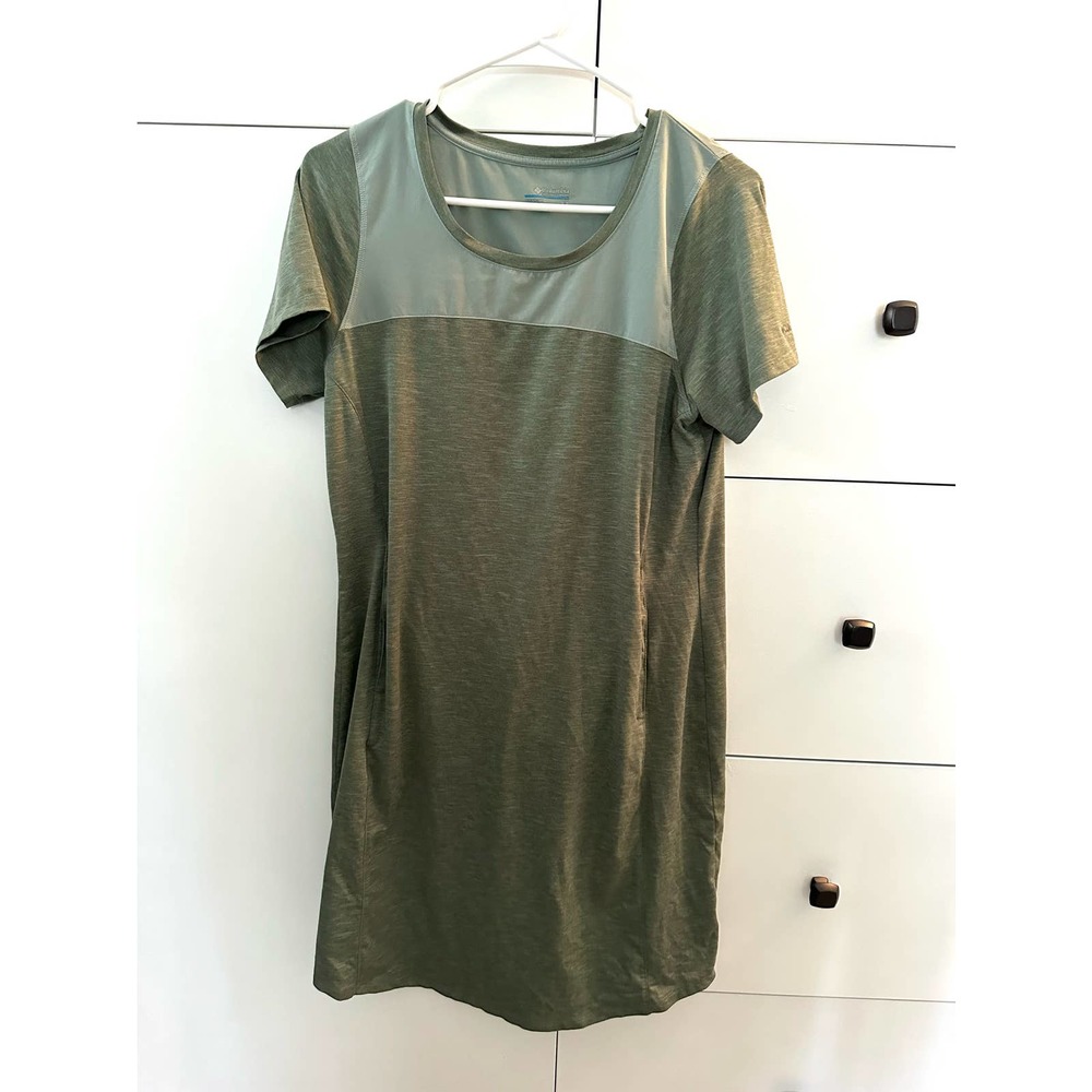 Columbia Olive Green Short Sleeve Athletic Dress